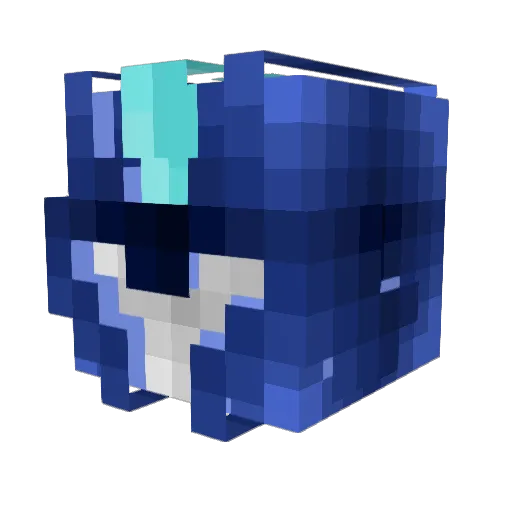 IIxARES Minecraft avatar head, 3D render