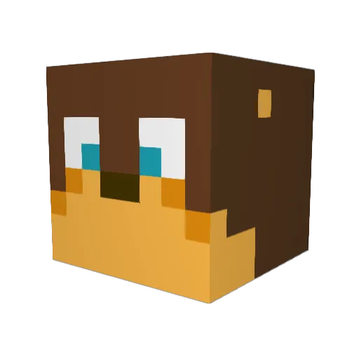 IJS007 Minecraft avatar head, 3D render