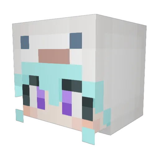 IJYU22 Minecraft avatar head, 3D render