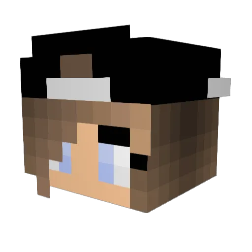 IJassmin Minecraft avatar head, 3D render