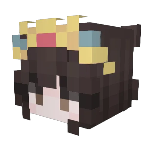 IKAPANDA Minecraft avatar head, 3D render