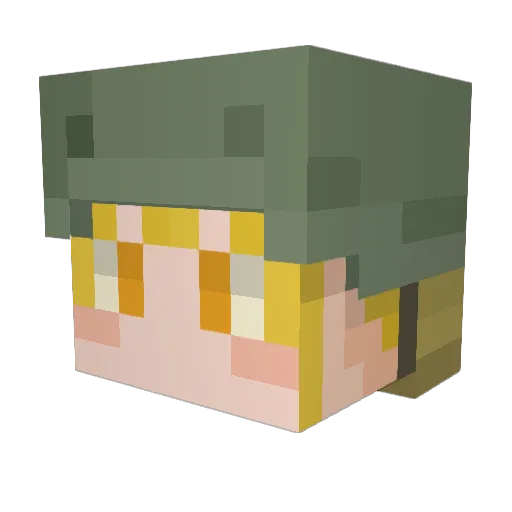 IKARIN24 Minecraft avatar head, 3D render
