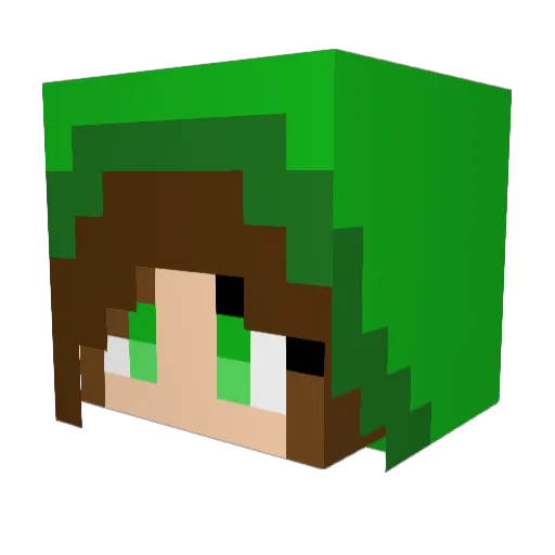 IKATXU Minecraft avatar head, 3D render