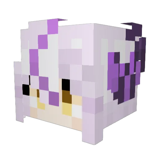 IKCLoveLaplus Minecraft avatar head, 3D render