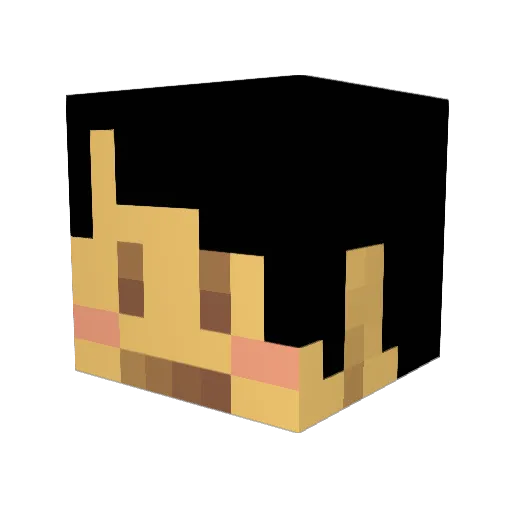 IKENOMAKI Minecraft avatar head, 3D render
