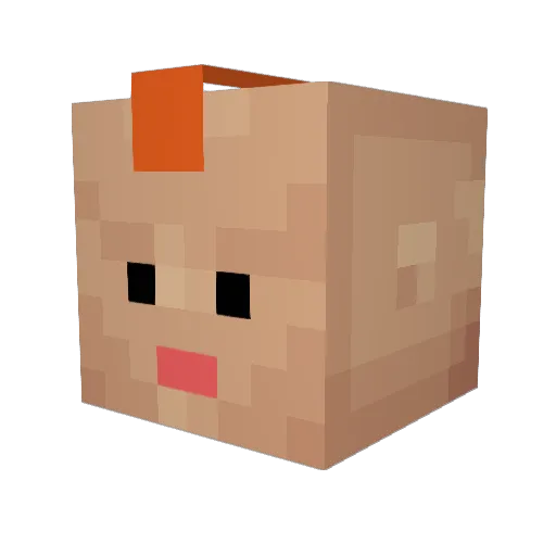 IKENOXX Minecraft avatar head, 3D render