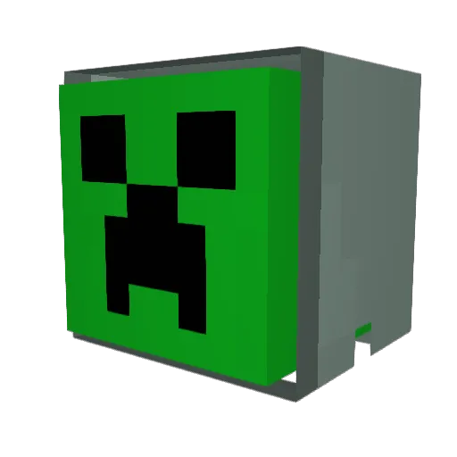 IKERCreeper Minecraft avatar head, 3D render