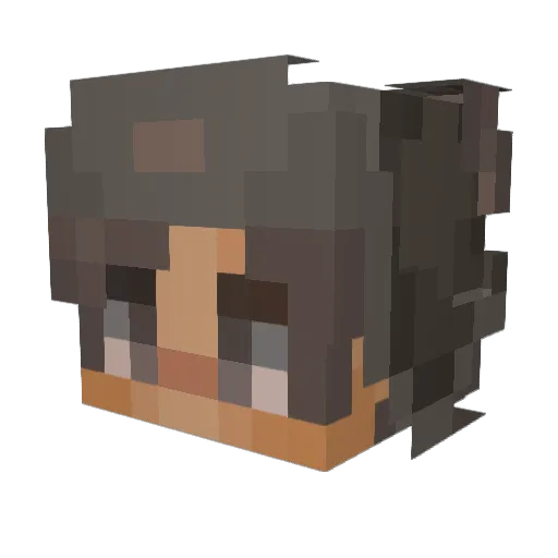 IKLEWX Minecraft avatar head, 3D render