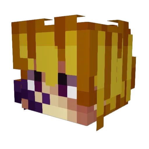 IKOLoox Minecraft avatar head, 3D render