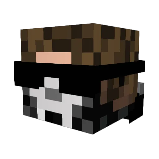 IKOS01 Minecraft avatar head, 3D render