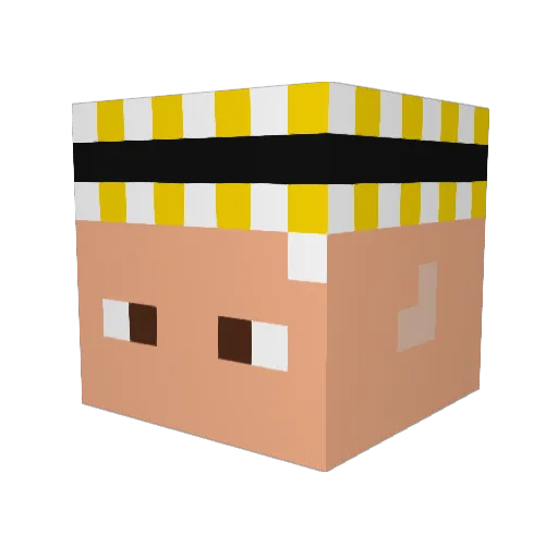 IKR3M Minecraft avatar head, 3D render