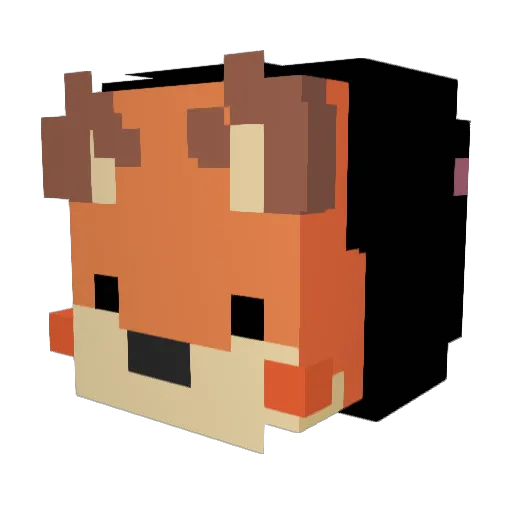 IKUNqaq Minecraft avatar head, 3D render