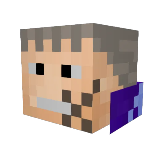 IKURADONs Minecraft avatar head, 3D render