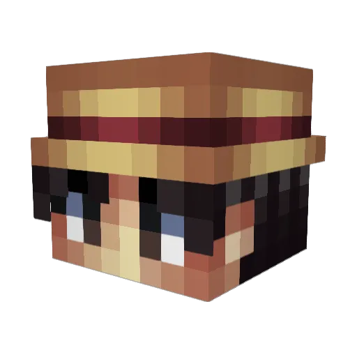 IKaash Minecraft avatar head, 3D render