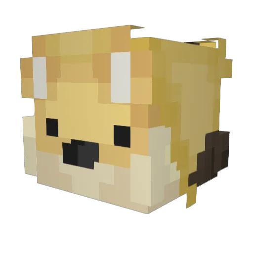IKazza Minecraft avatar head, 3D render