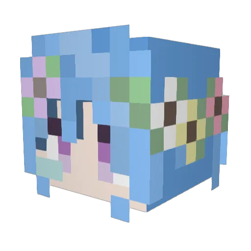 IKrokx Minecraft avatar head, 3D render