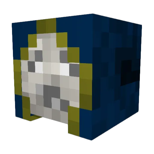 IKub0nix Minecraft avatar head, 3D render