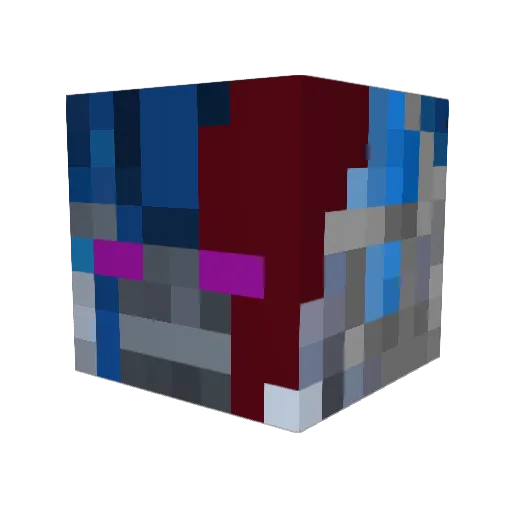 IKuro0 Minecraft avatar head, 3D render