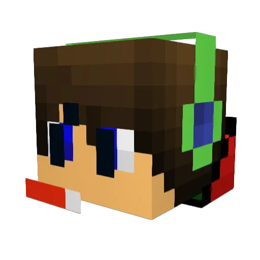IKurokx Minecraft avatar head, 3D render