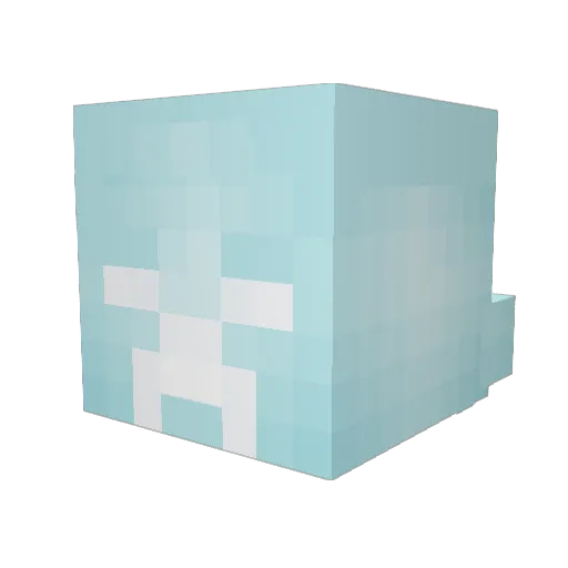 IL0veK1TK4TS Minecraft avatar head, 3D render