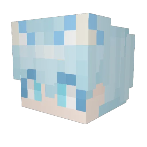 ILALSBW Minecraft avatar head, 3D render