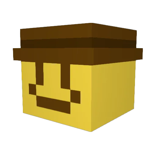 ILERR Minecraft avatar head, 3D render