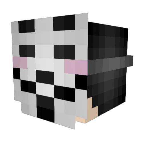 ILFAKE Minecraft avatar head, 3D render