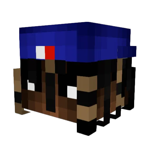 ILIBAS Minecraft avatar head, 3D render
