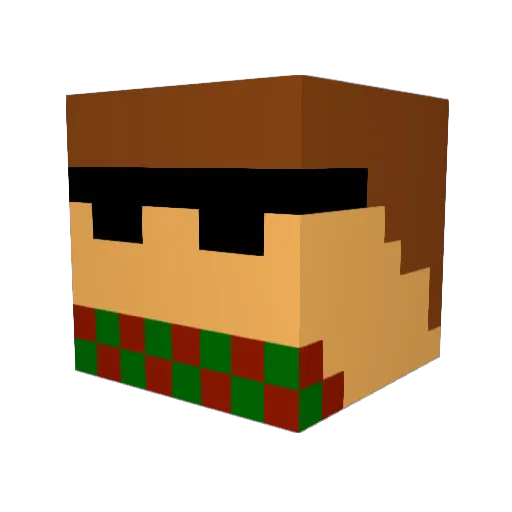 ILJ03LI Minecraft avatar head, 3D render