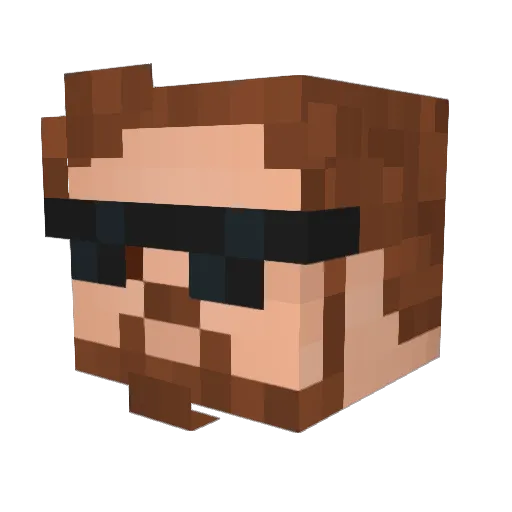 ILKratos Minecraft avatar head, 3D render