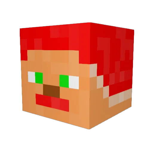 ILKurva Minecraft avatar head, 3D render