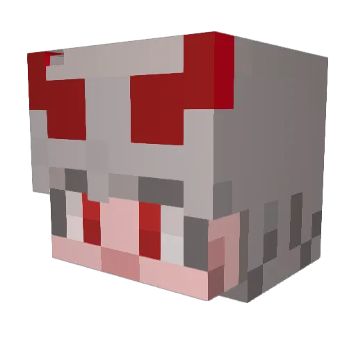 ILLHYHL01 Minecraft avatar head, 3D render
