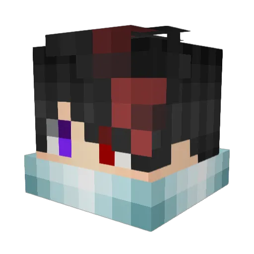 ILLIT_ Minecraft avatar head, 3D render