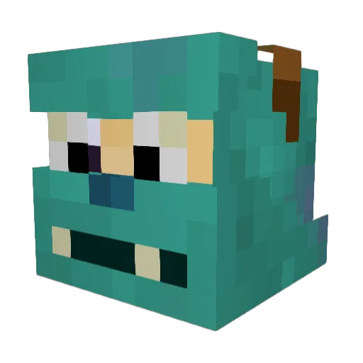 ILLUZI2007 Minecraft avatar head, 3D render