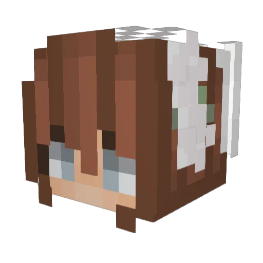 ILOVEJC Minecraft avatar head, 3D render