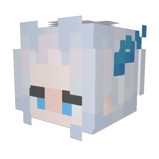 ILOVEYH Minecraft avatar head, 3D render