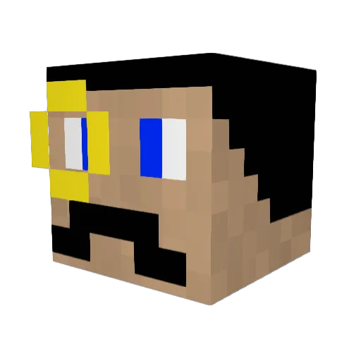 ILOVEYOUBOBY Minecraft avatar head, 3D render