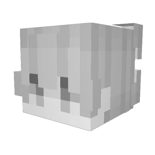 ILOVEYOUX Minecraft avatar head, 3D render
