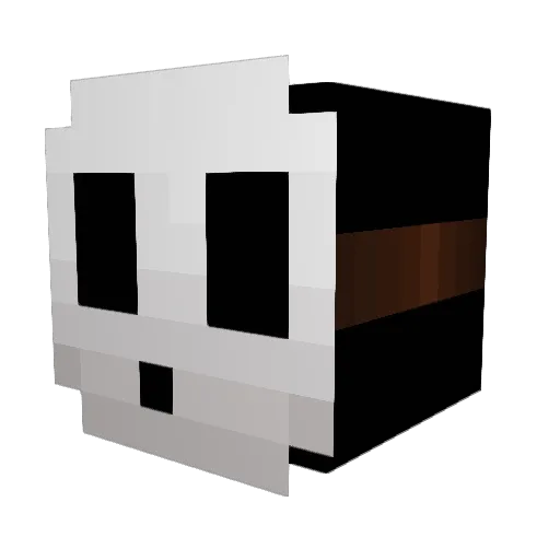 ILOVEab Minecraft avatar head, 3D render
