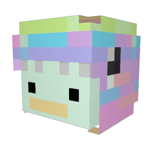 ILPHz Minecraft avatar head, 3D render