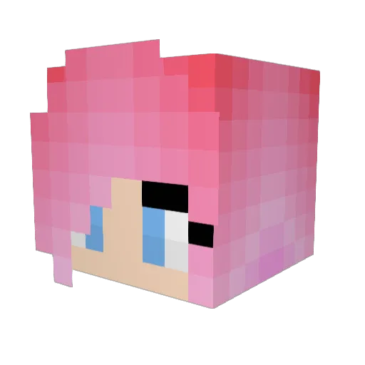 ILTER Minecraft avatar head, 3D render