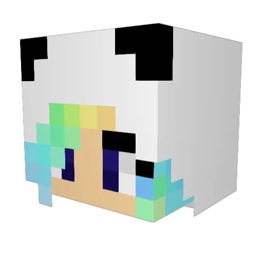 ILUSHA12132 Minecraft avatar head, 3D render