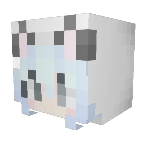 ILY8 Minecraft avatar head, 3D render