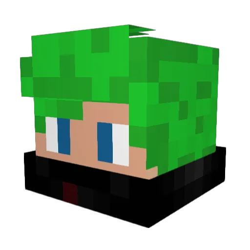 ILZYXA Minecraft avatar head, 3D render