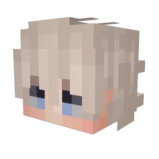 ILattex Minecraft avatar head, 3D render