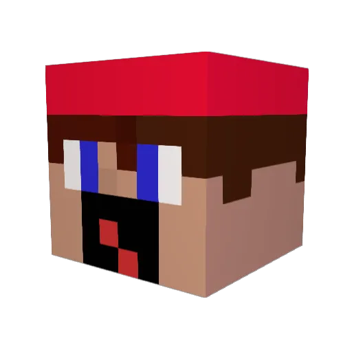 ILiekCuk Minecraft avatar head, 3D render