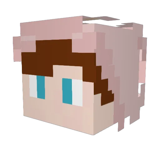 ILikeArson Minecraft avatar head, 3D render