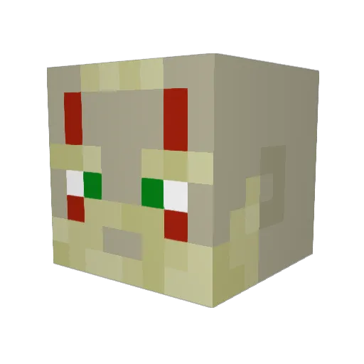 ILikeChickenz Minecraft avatar head, 3D render