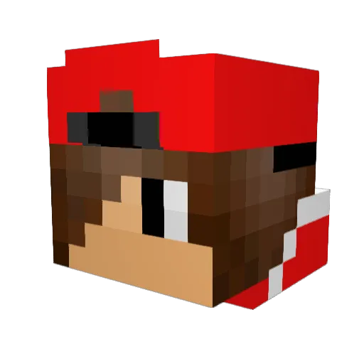 ILikeLions Minecraft avatar head, 3D render