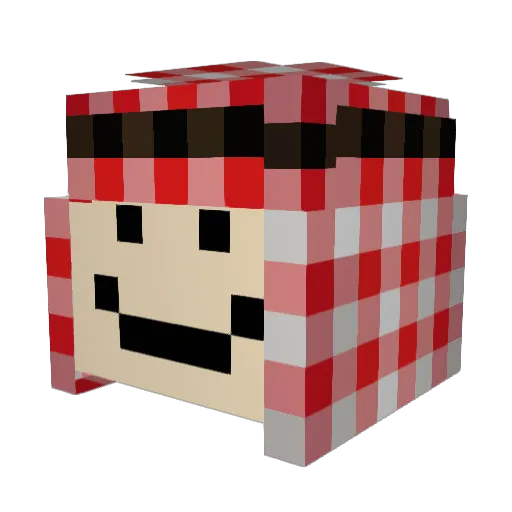 ILikeTren Minecraft avatar head, 3D render